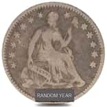 1837-1873 Seated Liberty Half Dime 5C Silver Coin Circ (Random Year)