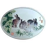 2011 1 oz Chinese Lunar Rabbit Silver Oval Medal .999 Fine