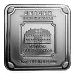 NO ASSAY - 10 Gram Geiger Original Square Silver Bar .999 Fine