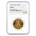 1987 1/2 oz Gold American Eagle NGC MS 69