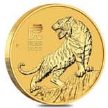 2022 2 oz Gold Lunar Year of The Tiger BU Australia Perth Mint In Cap
