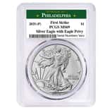 2025 (P) Eagle Privy 1 oz Silver American Eagle PCGS MS 69 FS Philadelphia