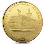 100 Roubles Russia 1980 Moscow Olympics Gold Coin BU/Proof AGW .5 oz (Random Year)