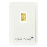 1 gram Credit Suisse Gold Bar .9999 Fine (In Assay)