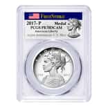 2017 P 1 oz American Liberty High Relief Proof Silver Medal PCGS PF 70 First Strike (225th Ann. Label)