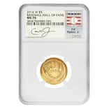 2014 W $5 Gold National Baseball Hall of Fame Coin NGC MS 70 (Cal Ripken Jr.)