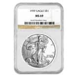 1997 1 oz Silver American Eagle $1 Coin NGC MS 69