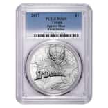 2017 1 oz Tuvalu Spiderman Marvel Series Silver Coin PCGS MS 69 First Strike