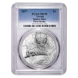 2017 1 oz Tuvalu Spiderman Marvel Series Silver Coin PCGS MS 70 First Strike
