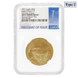 2021 1 oz Gold American Eagle Type 2 NGC MS 69 FDOI Mint Error (Rev Struck Thru)