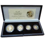 1985 2 oz Great Britain 4-Coin Gold Proof Set (w/Box & COA)