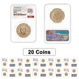 Lot of 20 - 2026 (P) President Donald J. Trump $1 Coin NGC MS 65 ER Semiquincentennial