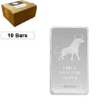 Box of 10 - 1 Kilo Bullion Exchanges Silver Bar .9999 Fine