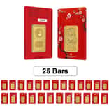 Lot of 25 - 1 oz Perth Mint Lunar Year of the Dragon Gold Bar .9999 Fine (in Assay)