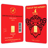 1 Gram Gold Lunar Year of the Monkey Bullion Exchanges Istanbul Gold Refinery (IGR) .9999 Bar (In Assay)