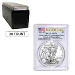 Lot of 20 - 2021 (P) 1 oz Silver American Eagle PCGS MS 70 FS Emergency Issue