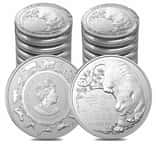 Lot of 20 - 2022 1 oz Silver Lunar Year of the Tiger Coin .999 Fine BU - Royal Australian Mint