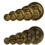 1988 1.9 oz Singapore Year of the Dragon Proof Gold 5 - Coin Set (Sealed)