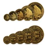 1992 1.9 oz Singapore Year of the Monkey Proof Gold 5 - Coin Set (Sealed)