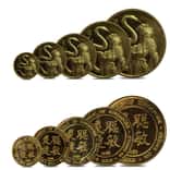 1989 1.9 oz Singapore Year of the Snake Proof Gold 5 - Coin Set (Sealed)