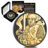 2019 1 oz Austrian Silver Leopold V Coin Black Ruthenium 24K Gold Edition (w/Box & COA) - 825th Anniversary of the Austrian Mint
