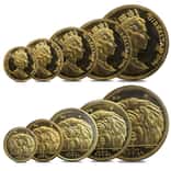 1994 1.84 oz Gibraltar Pekingese Gold 5-Coin Set .9999 Fine (Sealed)