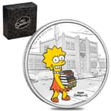 2019 1 oz Tuvalu Proof Lisa Simpson Silver Coin .9999 Fine Silver (Colorized)