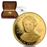 2014 W 1/2 oz $10 First Spouse - Grace Coolidge Gold Proof Coin (w/Box & COA)