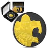 2019 1 oz Niue Silver $2 Star Wars Clone Trooper Black Ruthenium 24K Gold Edition (w/Box & COA)