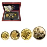 1990 Singapore Gold/Silver Year of the Horse Lion Collector's Edition Proof Set (w/Box & COA)