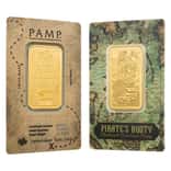 1 oz PAMP Suisse Pirate's Booty Blackbeard & Queen Anne's Revenge Gold Bar .9999 Fine (in Assay)
