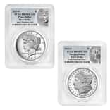 2023-S Morgan and Peace Silver Dollar Proof 2-Coin Set PCGS PF 69 FS (Morgan/Peace Label)