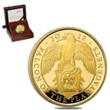 2019 Great Britain 1 oz Proof Gold Queen's Beasts Falcon of the Plantagenets Coin .9999 Fine (w/Box & COA)
