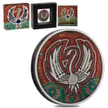 2022 2 oz Black Swan Maali Antiqued Colorized Silver Coin Australian Perth Mint (w/Box & COA)