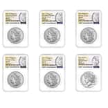 2021 Morgan / Peace Silver Dollar Centennial 6-Coin Set NGC MS 70 FDOI (Morgan/Peace Label)