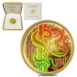 2001 Canada 1/3 oz Gold Lunar Year of the Snake Hologram Coin (w/Box & COA)