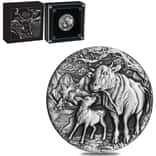 2021 2 oz Antiqued Silver Lunar Year of The Ox Australian Perth Mint (w/Box & COA)