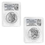 2023-S Morgan and Peace Silver Dollar Reverse Proof 2-Coin Set PCGS PF 70 FS (Morgan/Peace Label)