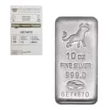 10 oz Italpreziosi Italian Silver Cast Bar .999 Fine (Bullion Exchanges Logo, w/Assay)