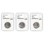 1965-1967 SMS Kennedy Half Dollar 50C 40% Silver 3-Coin Set NGC MS 67