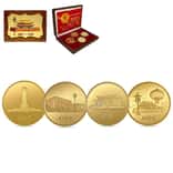 1979 China 2 oz 30th Ann of the Republic Proof Gold 4-Coin Set (w/Box & COA)
