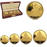 1987 Switzerland 1.85 oz Proof Gold Helvetia The Matterhorn 4-Coin Set (w/Box)