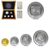 1992 Mexico Gold/Silver Aztec Proof 5-Coin Set (w/Box & COA)