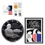 1993 Bill of Rights Commemorative Silver Coin & Stamp Set