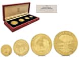 1995 1.85 oz Solomon Islands 50th Ann. End of WWII Gold 4-Coin Set