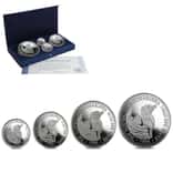 1996 45.15 oz Proof Silver Australian Kookaburra 4-Coin Set Perth Mint