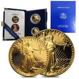 1987 W/P 1.5 oz Proof Gold American Eagle 2-coin set (w/Box & COA)