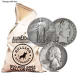 Silver at Spot - $100 Face Value Bag - 400 Coins - 90% Silver Quarters 25c (Circulated, Random Design)