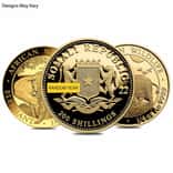1/4 oz Somalia African Elephant Gold Coin BU/Proof (Random Year)