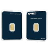 1 Gram APMEX Gold Bar .9999 Fine (in Assay)